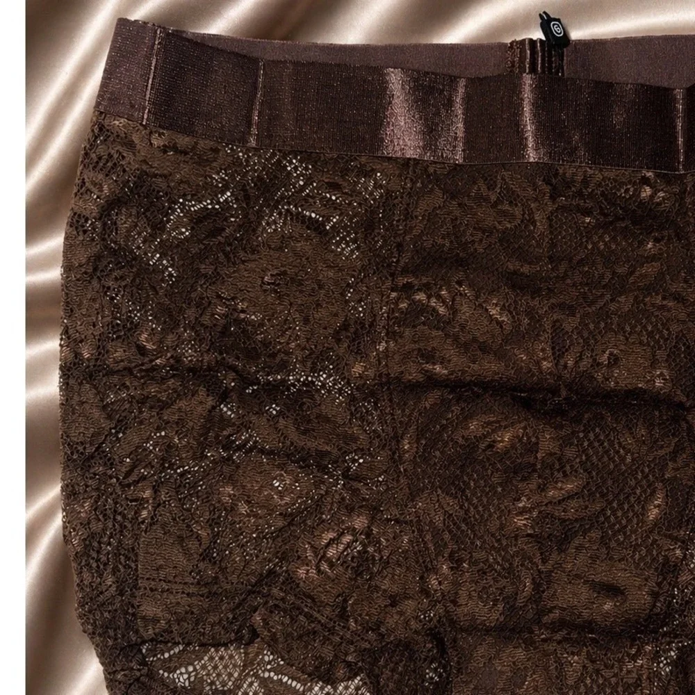 Cosabella Brown Never Say Never Lace Classic Trunk‎ Boxer Brief Size XL NEW